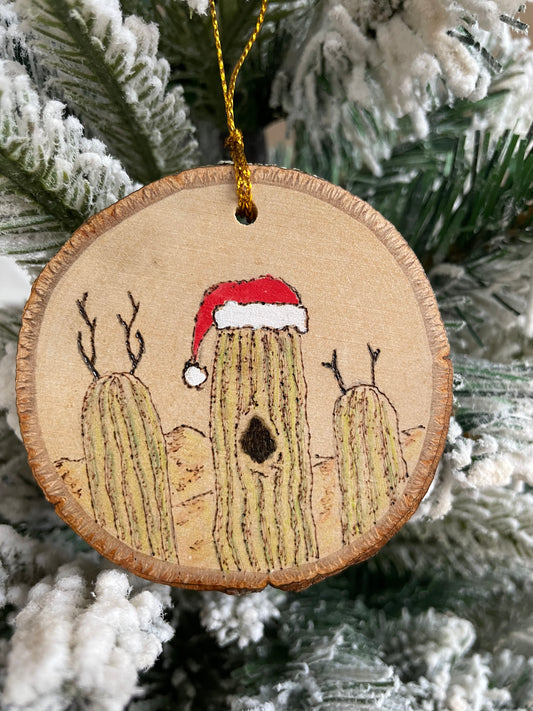 Santa and reindeer cactus